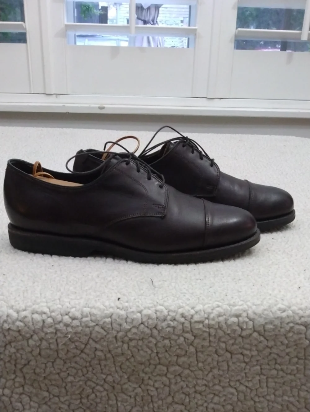 Like New Allen Edmonds Dark Brown Leather Derby Road Warriors Shoes